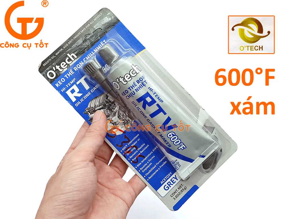 grey high temperature OTECH RTV 600F silicone