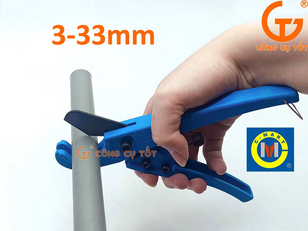 Kìm cắt ống nhựa sanuye 3-25mm có lò xo tự động mở, chốt khóa an toàn ở đuôi sản phẩm