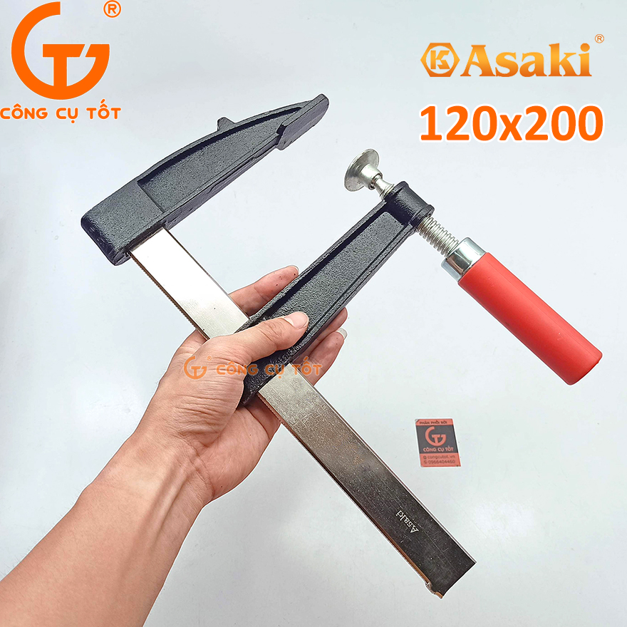 Cảo chữ F 120x200mm cán nhựa Asaki AK-6246 chất lượng cao, giá tốt.