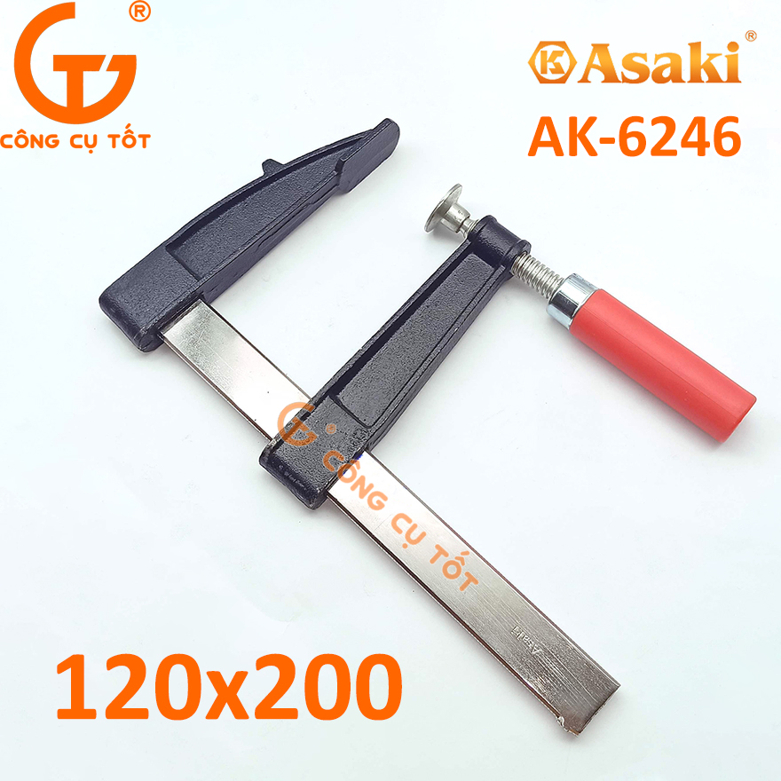 Cảo kẹp gỗ tay nhựa 120 x 200mm Asaki AK-6246