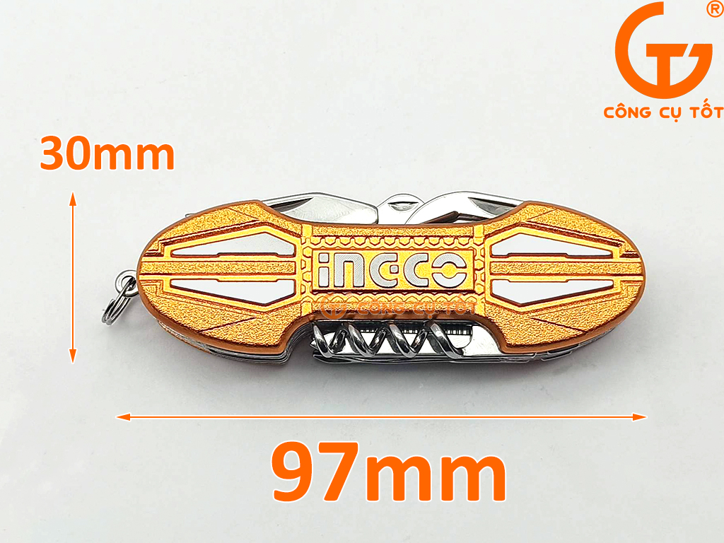Dụng cụ đa năng bỏ túi 15 chức năng INGCO HMFK8158 kích thước
