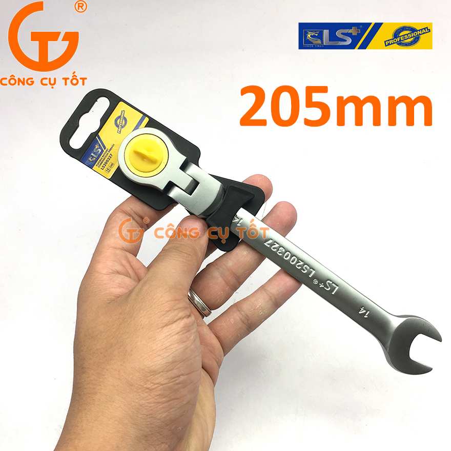 Cờ lê vòng miệng lắc léo 14mm LS200327 dễ dàng cầm nắm và sử dụng
