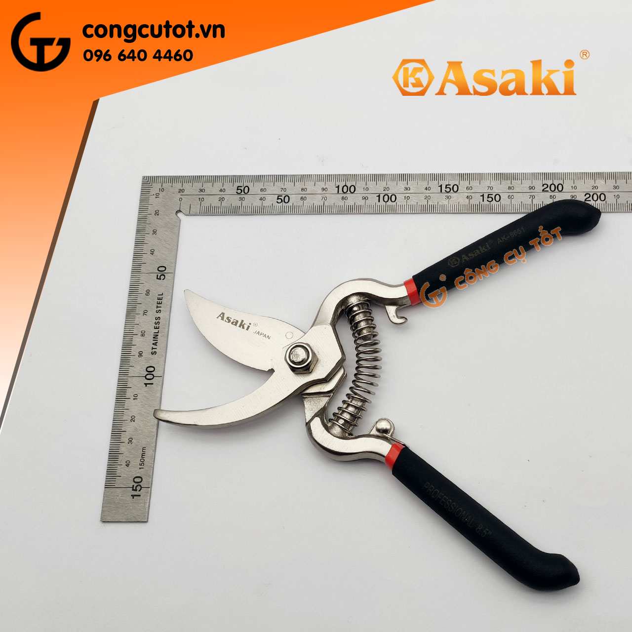 Kéo cắt cành Asaki AK-8651 kích cỡ