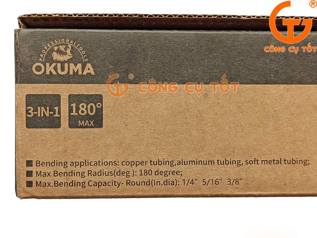 Vam uốn ống đồng 1/4 - 5/16 - 3/8 inch (6 - 8 - 10mm) 180 độ OKUMA chuyên uốn ống điều hòa, ống đồng máy lạnh
