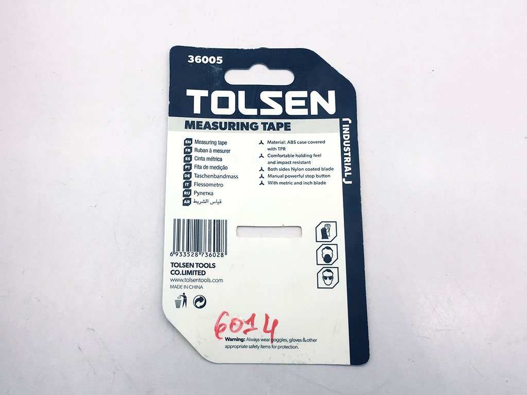 Thước cuộn công nghiệp10m kho 25mm vỏ nhựa ABS bọc TPR chống va đập TOLSEN 36006 thông số chi tiết