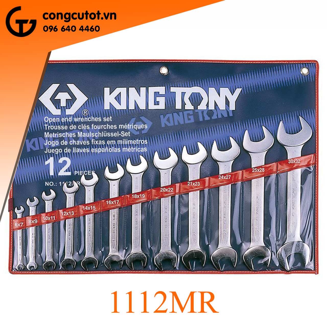Bộ sản phẩm 12 cờ lê hai đầu miệng 6-32mm Kingtony