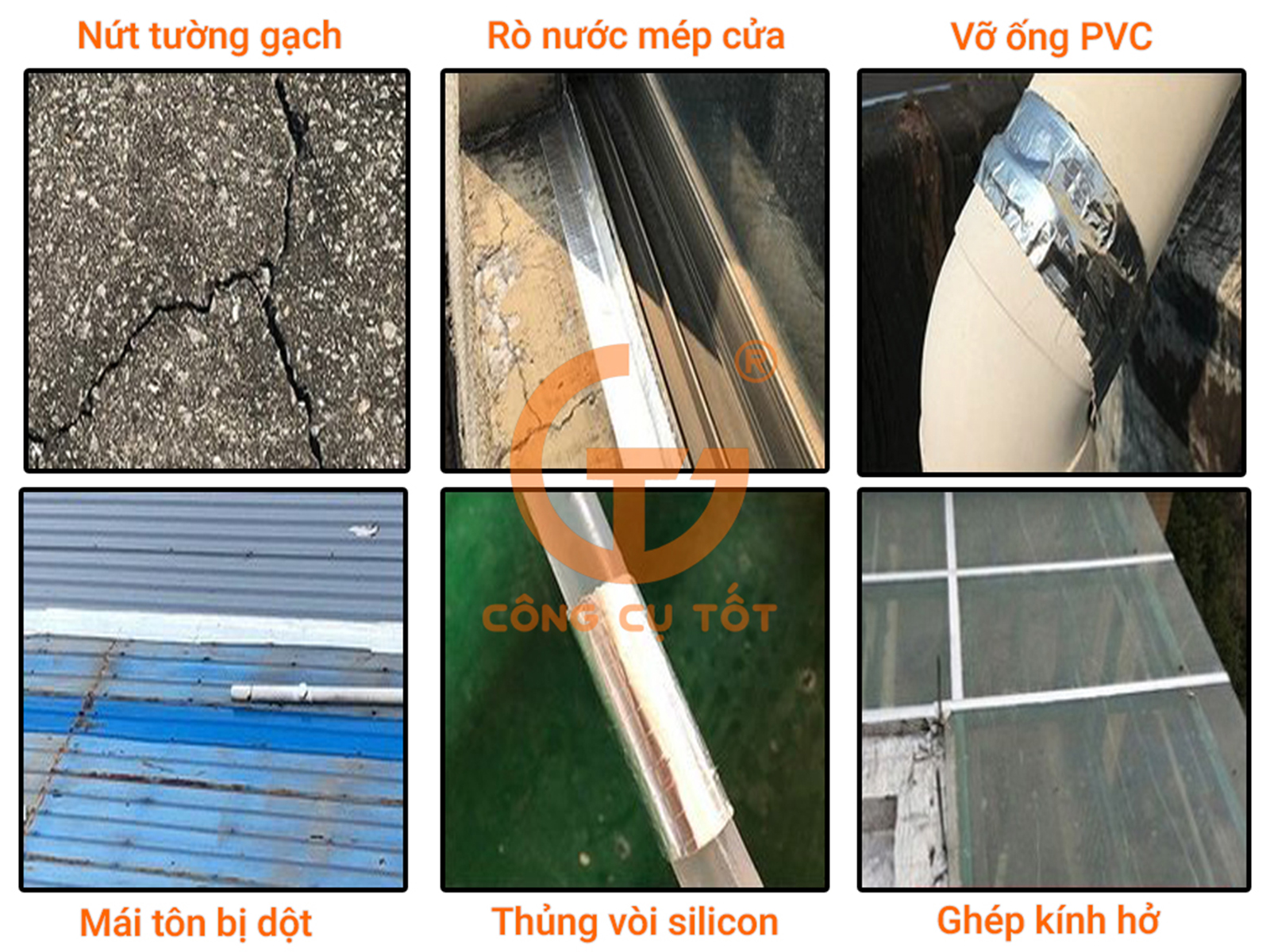 Công dụng của Băng keo chống thấm dột khổ 150mm cuộn 5m SAKYSE