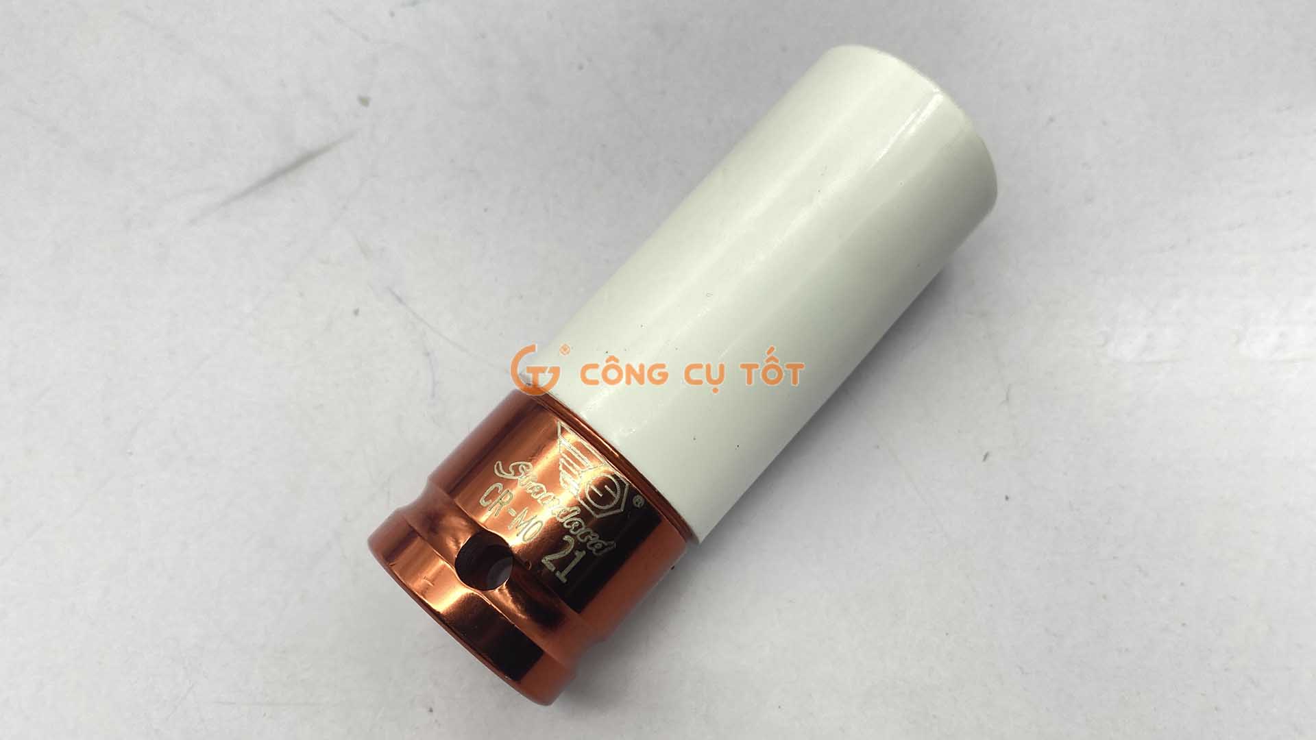 Tuýp lục giác ½ bọc nhựa đồng trắng dài 86mm Standard xanh số 21 bằng thép Cr-Mo cho súng bắn ốc Standard Đài Loan