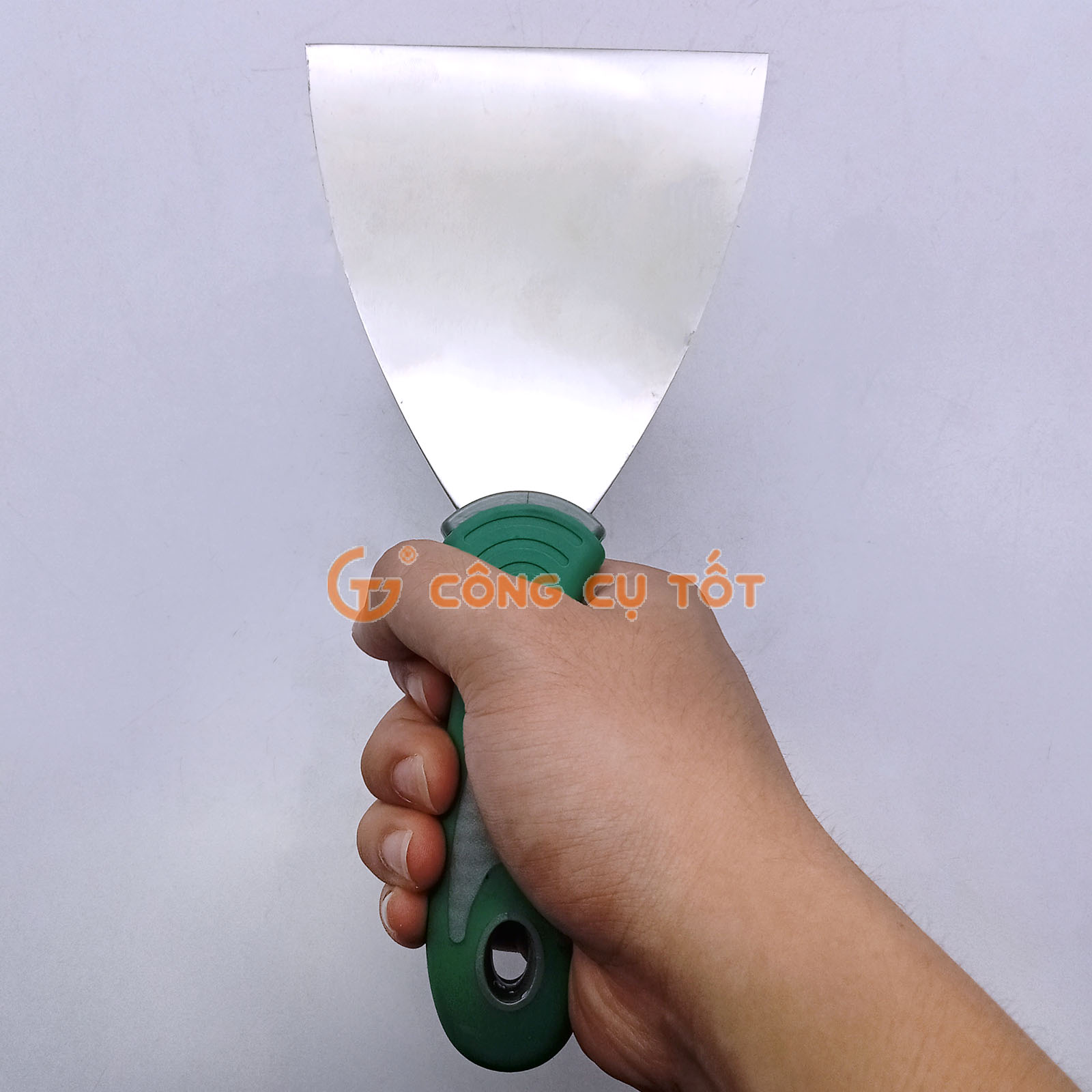 Sủi tường bằng thép không gỉ lưỡi rộng 4inch-10cm cán nhựa mềm dài 21cm Berrylion 051304004