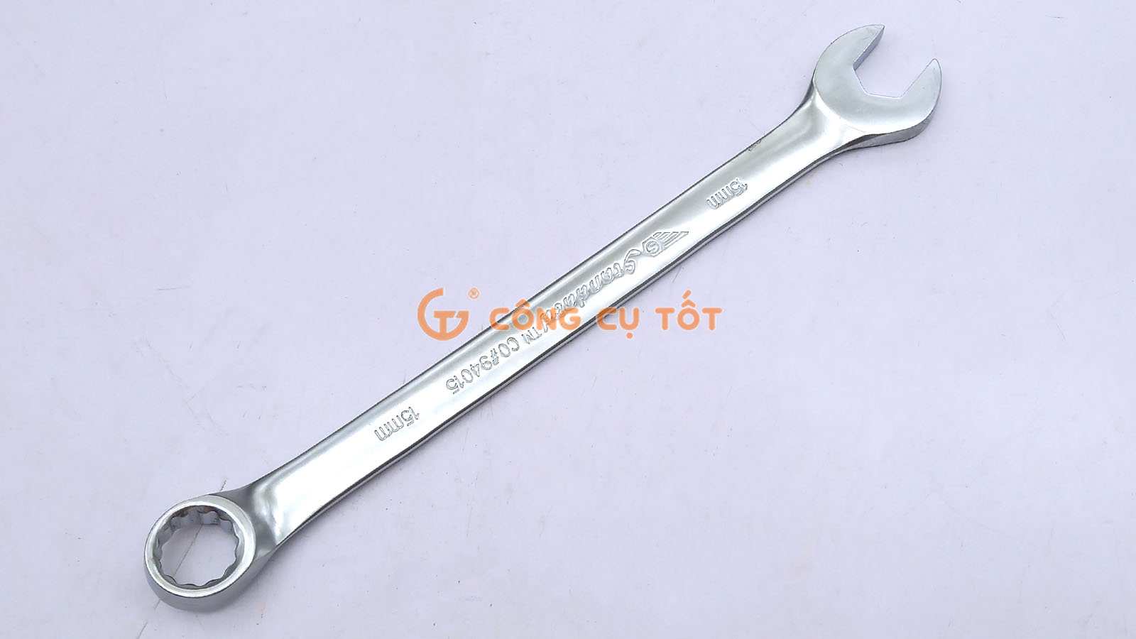 Cờ lê vòng miệng 15mm thép CrV xi mờ Standard CO#94015 Đài Loan