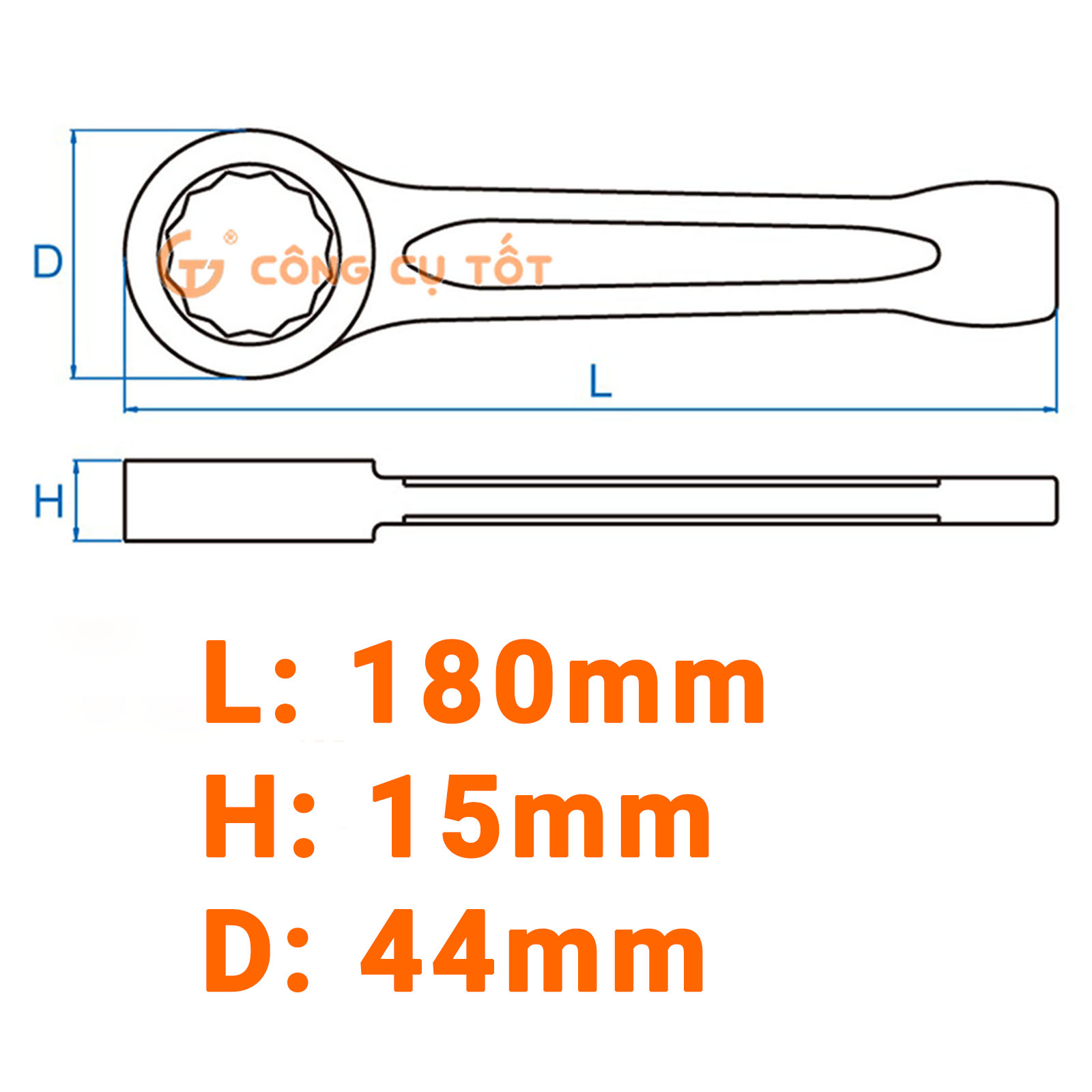 Kích thước cờ lê