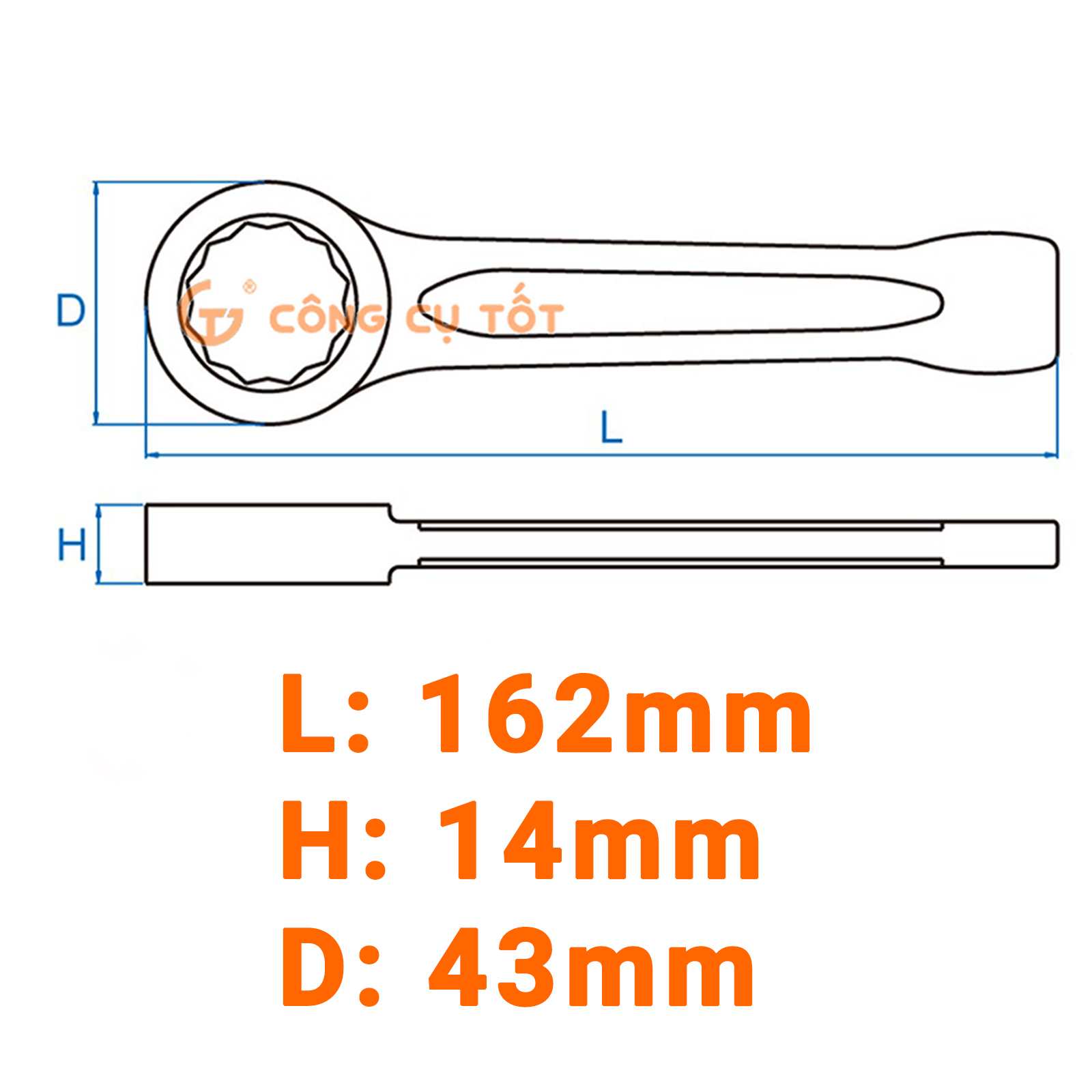 Kích thước cờ lê