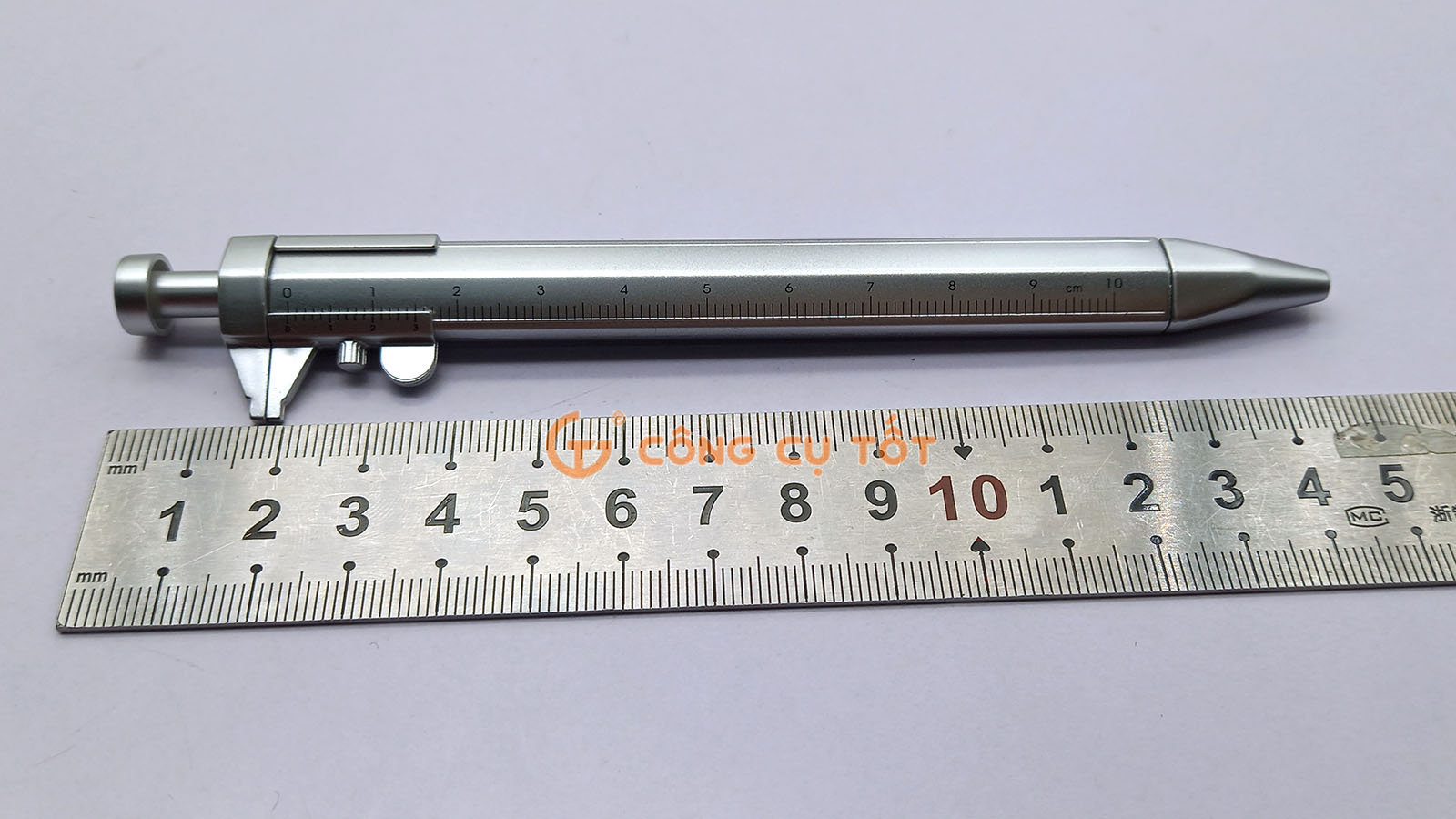 Kích thước bút bi kiêm thước cặp