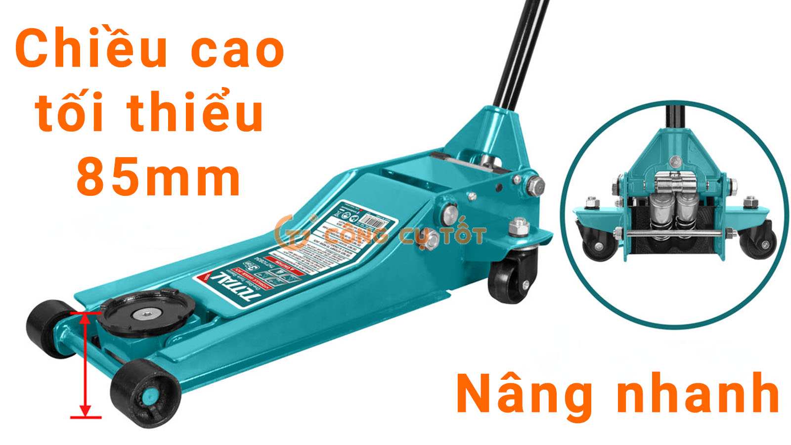 Thiết kế chế độ nâng nhanh và chiều cao tối thiểu là 85mm