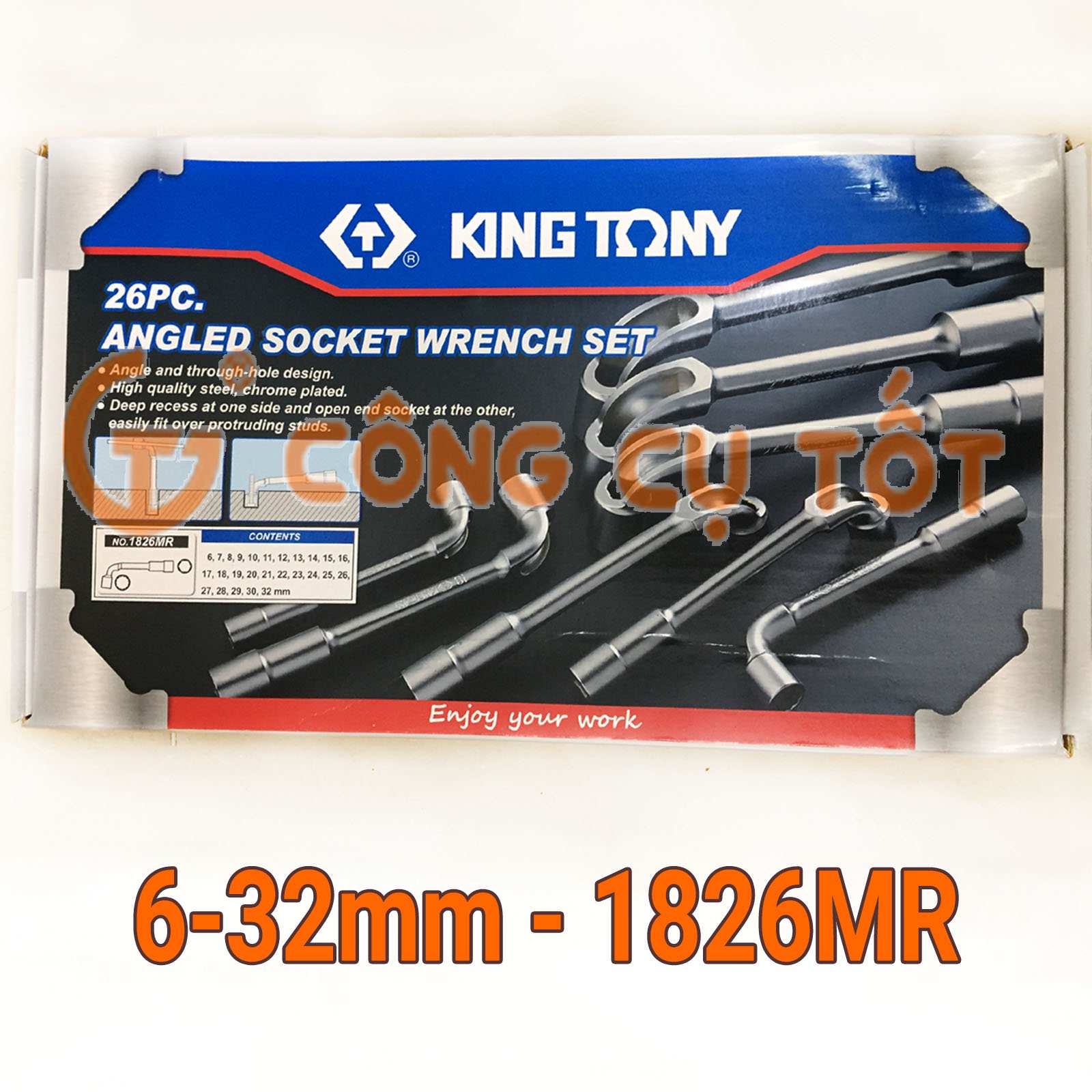 Bộ 26 điếu lỗ vặn ốc Kingtony 6-32mm 1826MR 