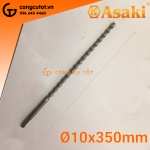 Mũi khoan bê tông xuyên tường đuôi gài đầu carbide Ø10x350mm Asaki AK-6734