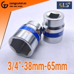 Đầu tuýp lục giác ¾" trắng 38mm dài 65mm LS+ LS122518