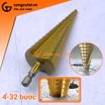 Mũi khoan tháp 4-32 bước thẳng chuôi lục GBS CT-4-32HSS