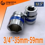 Đầu tuýp lục giác ¾" trắng 35mm dài 59mm LS+ LS122516