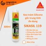 Keo silicone gốc trung tính SIKASIL 119 màu trong.