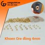 Khoen Ore 4mm bằng đồng mạ vàng chuyên sử dụng để bấm vải, giấy, da,...