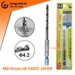 Mũi khoan sắt chuôi lục DAISO JAPAN bằng thép gió M2 mạ kẽm 105mm Φ4.2mm