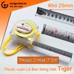 Thước cuộn Lỗ Ban tiếng Việt 7.5m hai mặt Tiger
