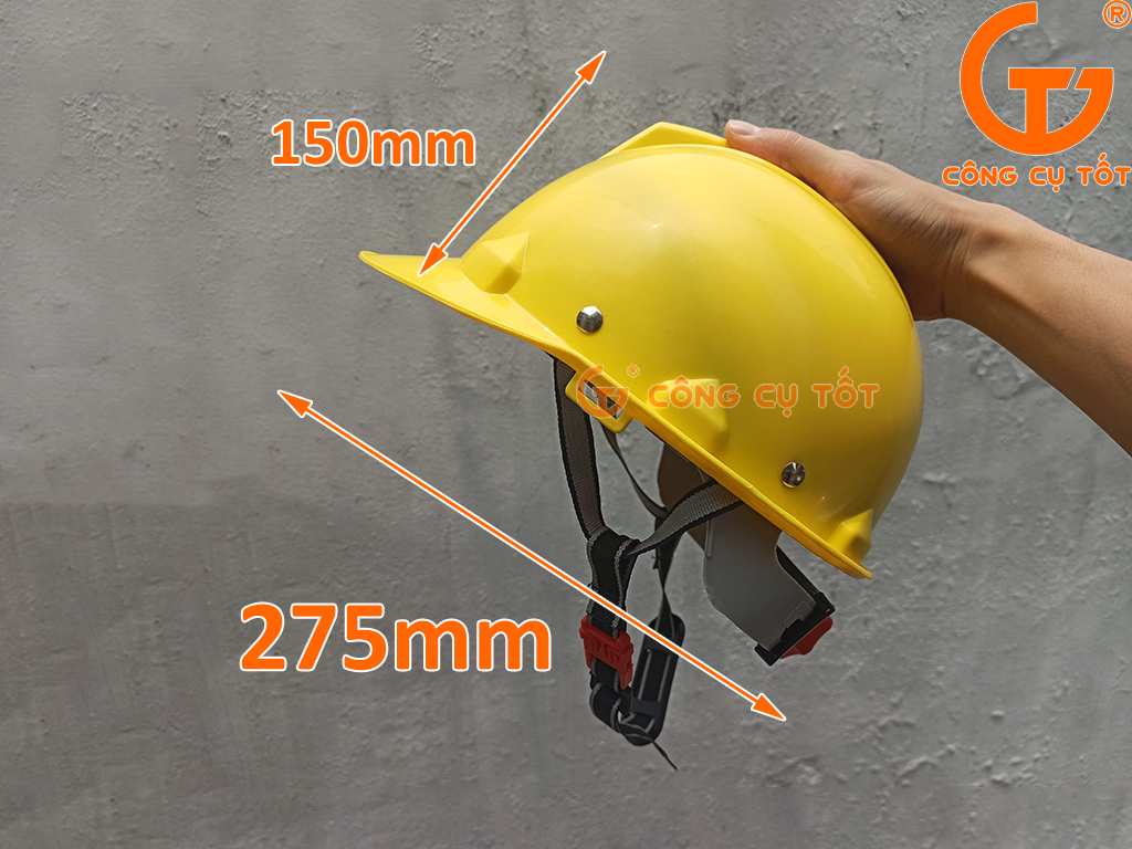 Mũ bảo hộ nhựa HDPE vàng Bảo Bình N001 kích thước