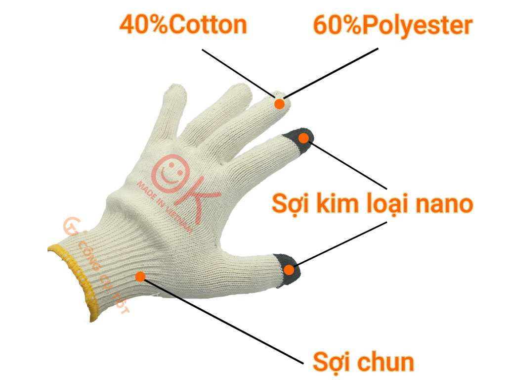 Găng tay bảo hộ cảm ứng xuất Nhật loại dày
