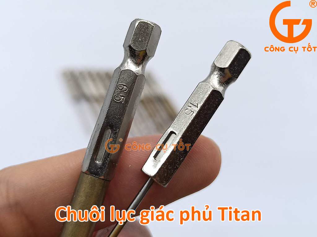 Bộ 13 mũi khoan sắt từ 1.5mm đến 6.5mm phủ Titan chuôi lục