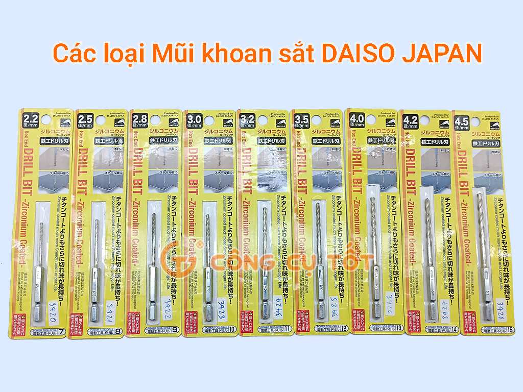 Mũi khoan sắt DAISO JAPAN chuôi lục 