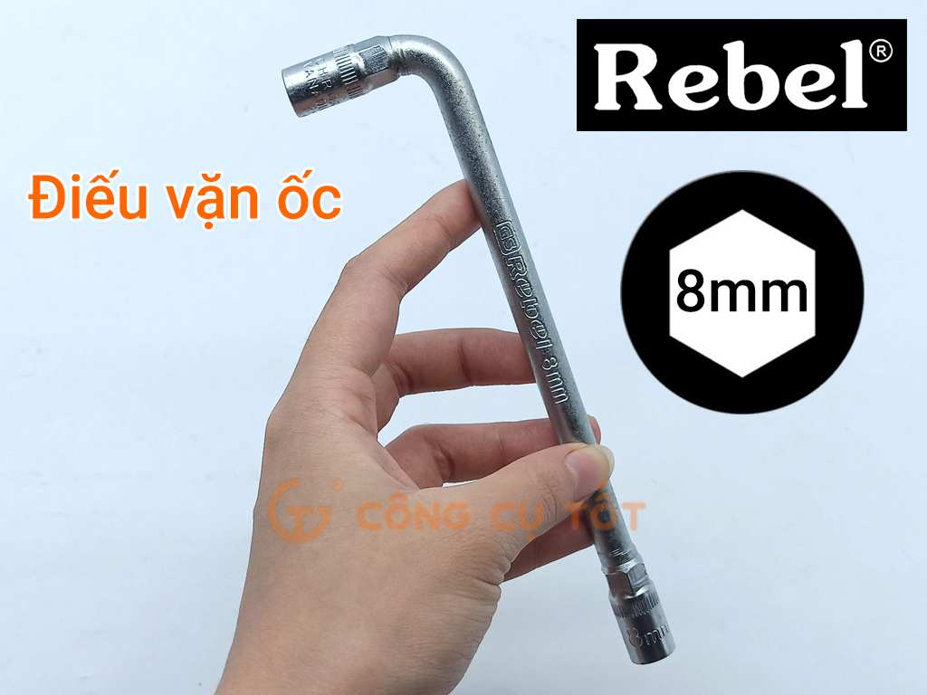 Ống điếu vặn ốc Rebel phi 8mm dài 165mm