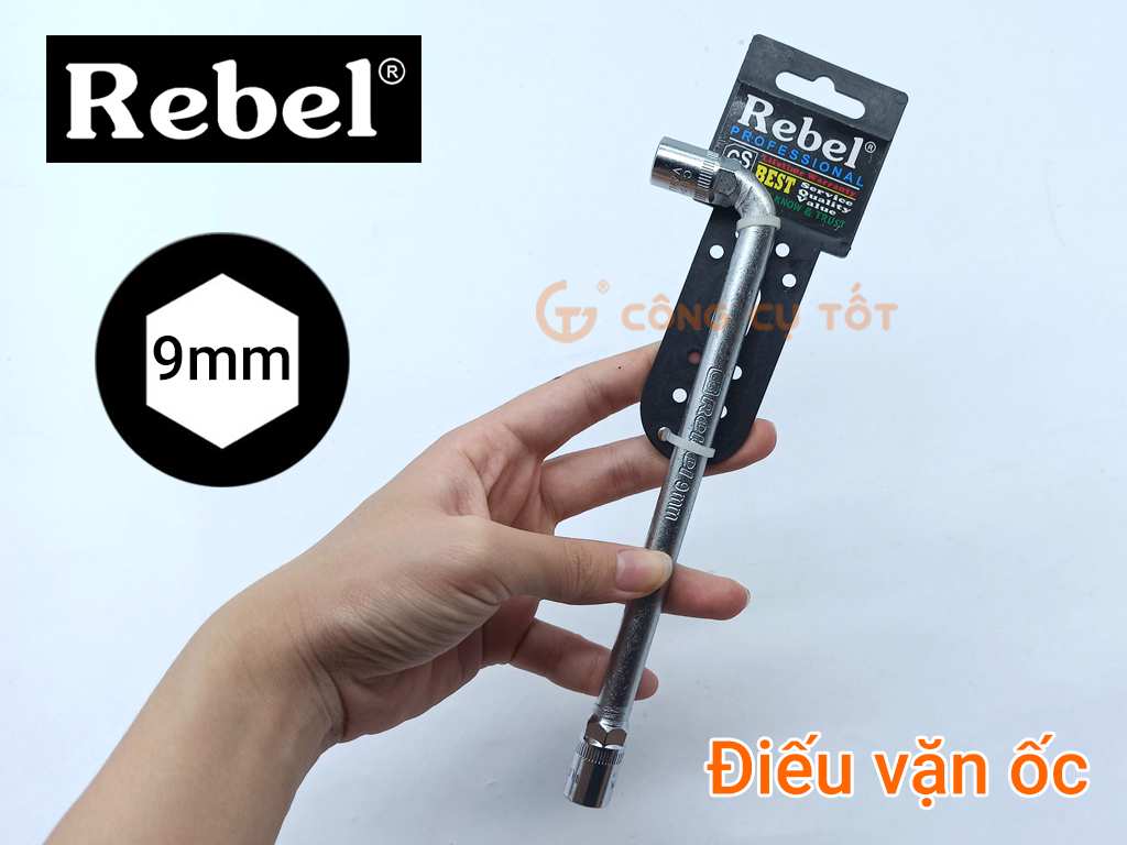 Ống điếu vặn ốc Rebel phi 9mm dài 185mm