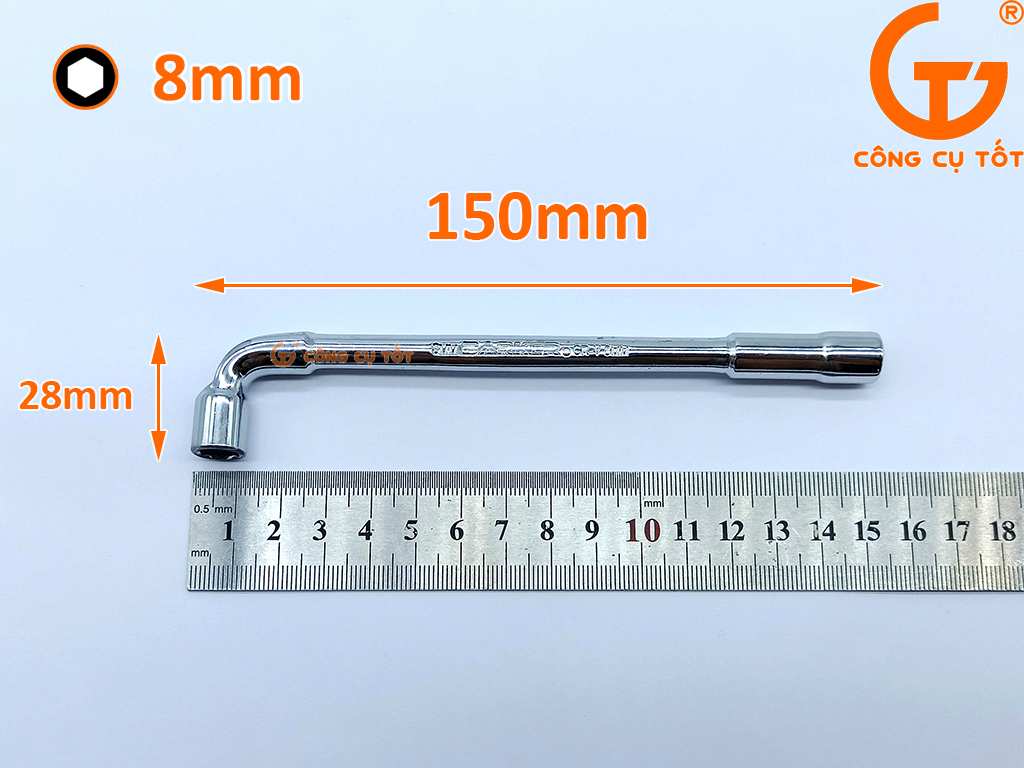 Kích thước điếu lỗ 8mm dài 150mm thương hiệu Barker