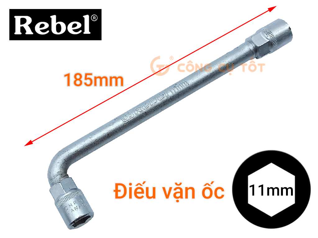 Ống điếu vặn ốc Rebel phi 11mm dài 185mm