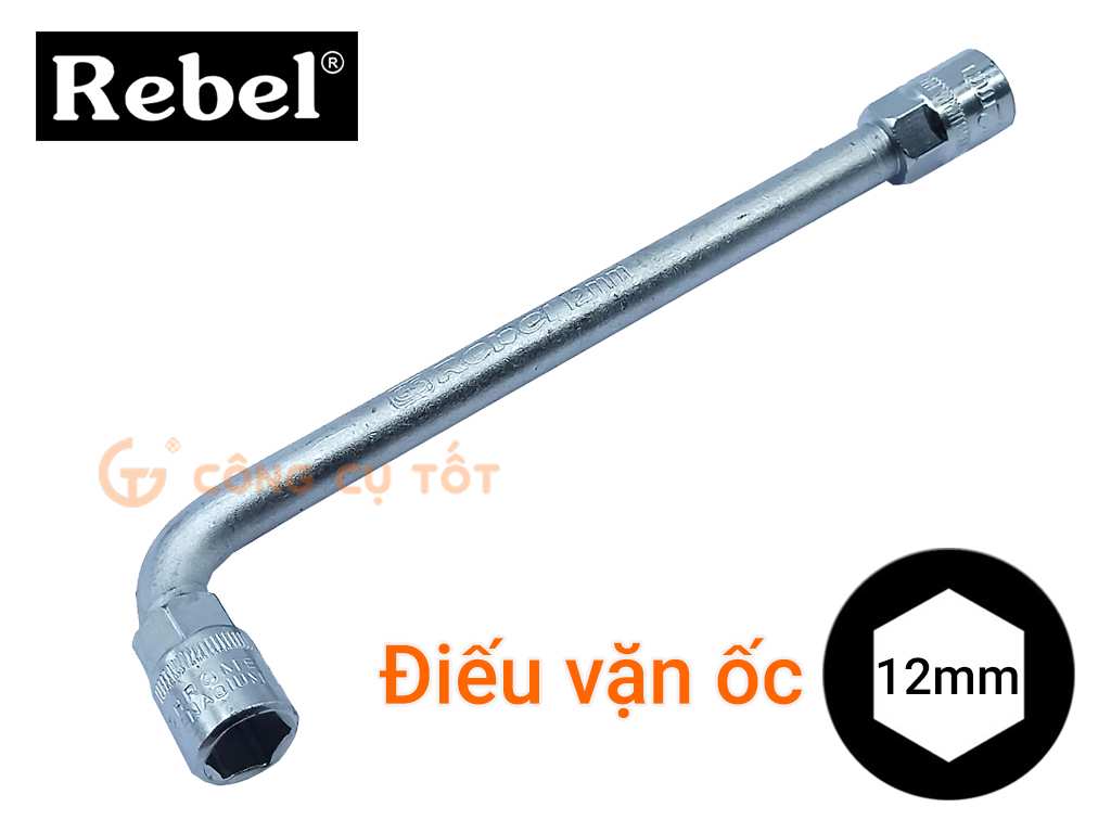 Ống điếu vặn ốc Rebel phi 12mm dài 190mm