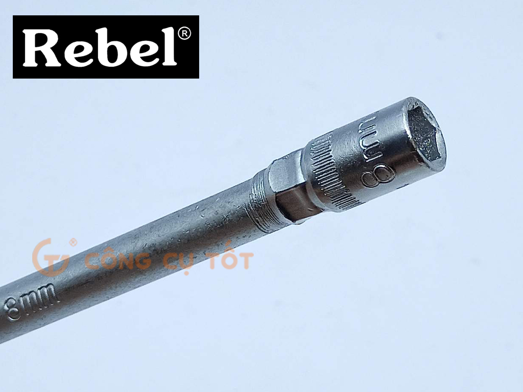 Ống điếu chữ L vặn ốc Rebel phi 8mm dài 165mm