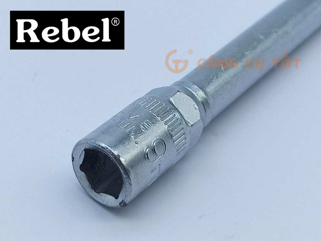 Ống điếu chữ L vặn ốc Rebel phi 9mm dài 185mm