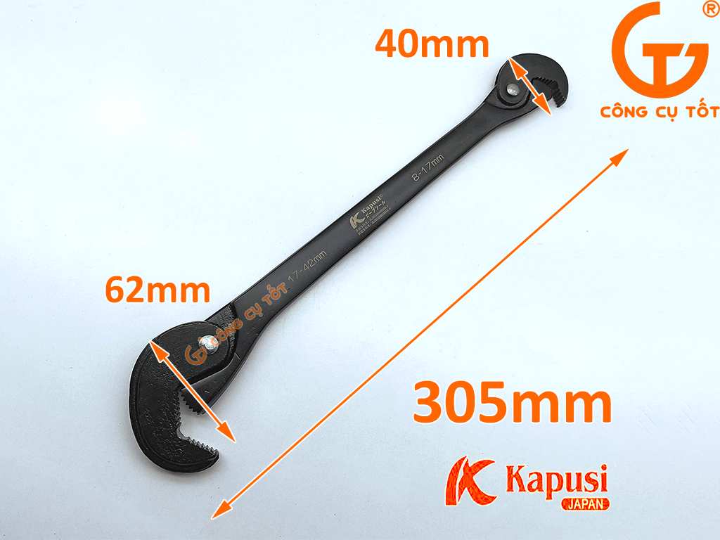 Cờ lê đa năng 8-42mm dài 310mm Kapusi K-7438 kích thước