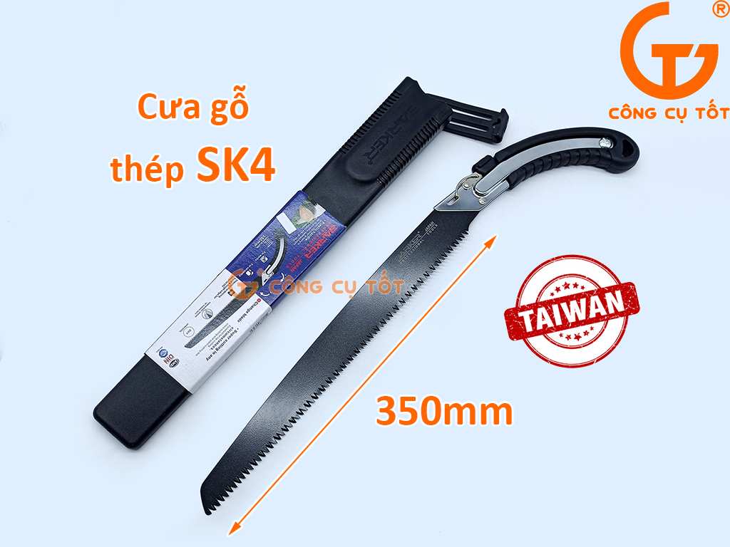 Cưa gỗ Barker lưỡi thép đen SK4 350mm Đài Loan.