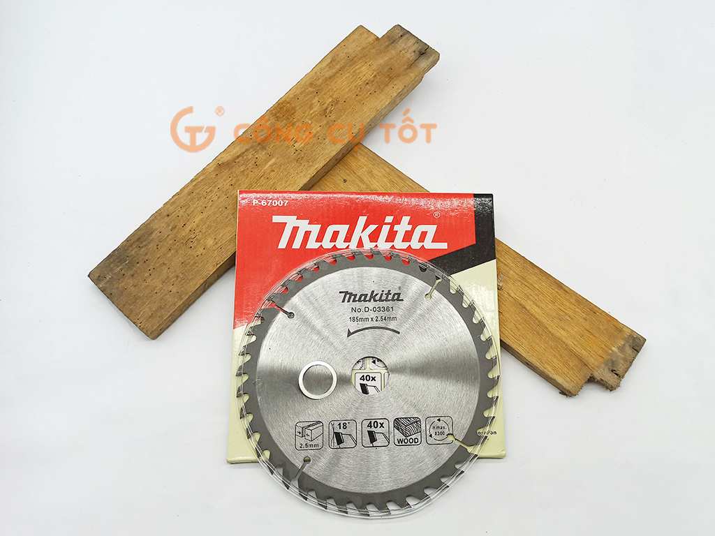 Lưỡi cưa cắt xẻ gỗ hợp kim Makita Φ180 x 40 răng x mạch cắt 2.5mm x 8300 rpm