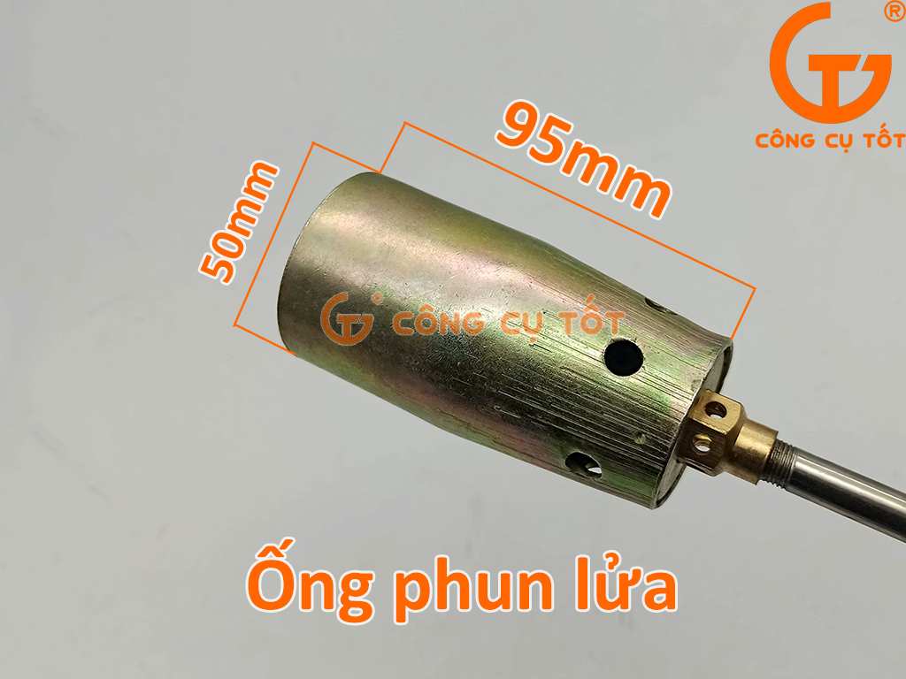 Ống phun lửa 50mm đèn khò ga công nghiệp 60cm dây dẫn khí 1m5