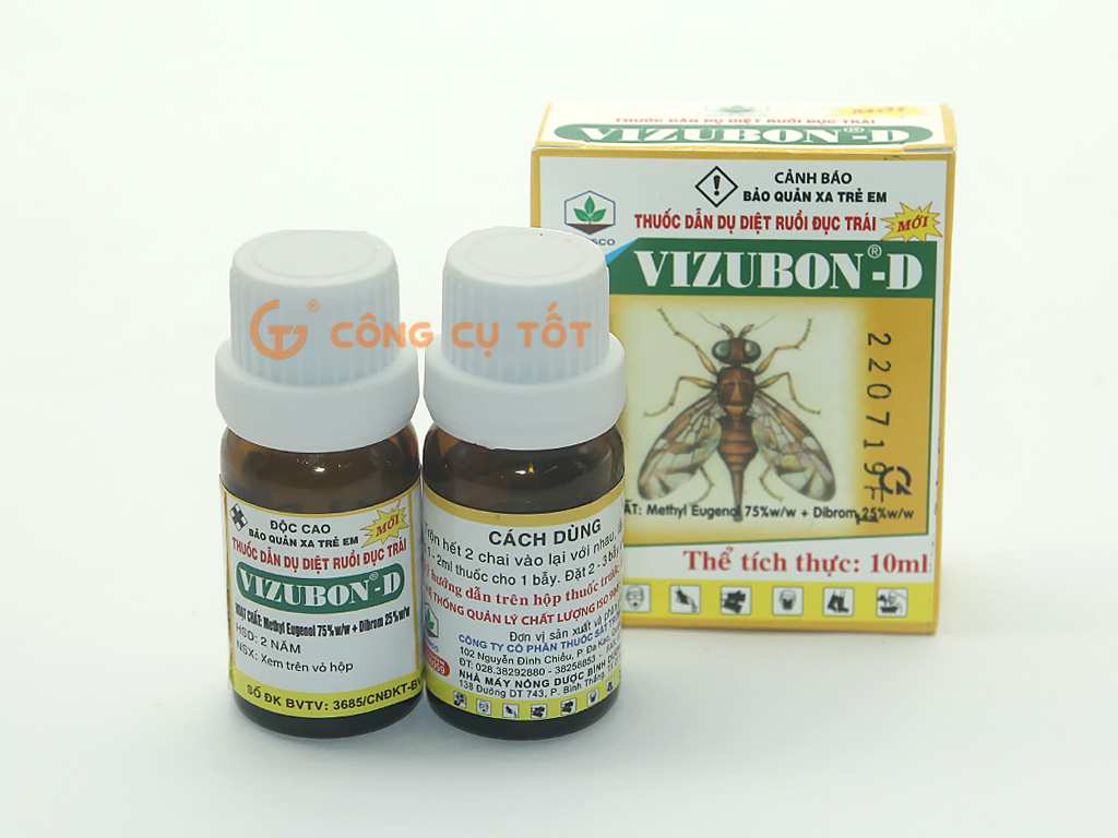 Thuốc dẫn dụ diệt ruồi đục trái VIZUBON-D hộp nhỏ 10ml 2 lọ