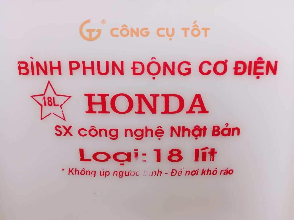 Bình nhựa phun thuốc sạc điện Honda Thắng Hà