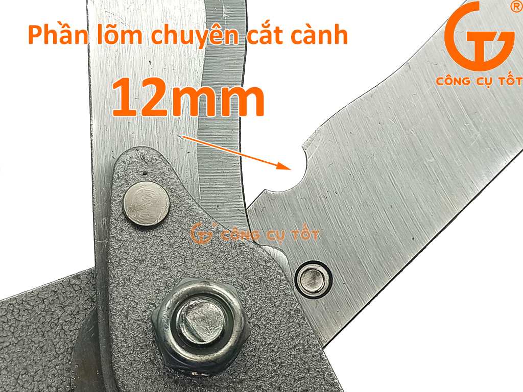 Phần lõm của kéo cắt cành chuyên cắt cành 12mm