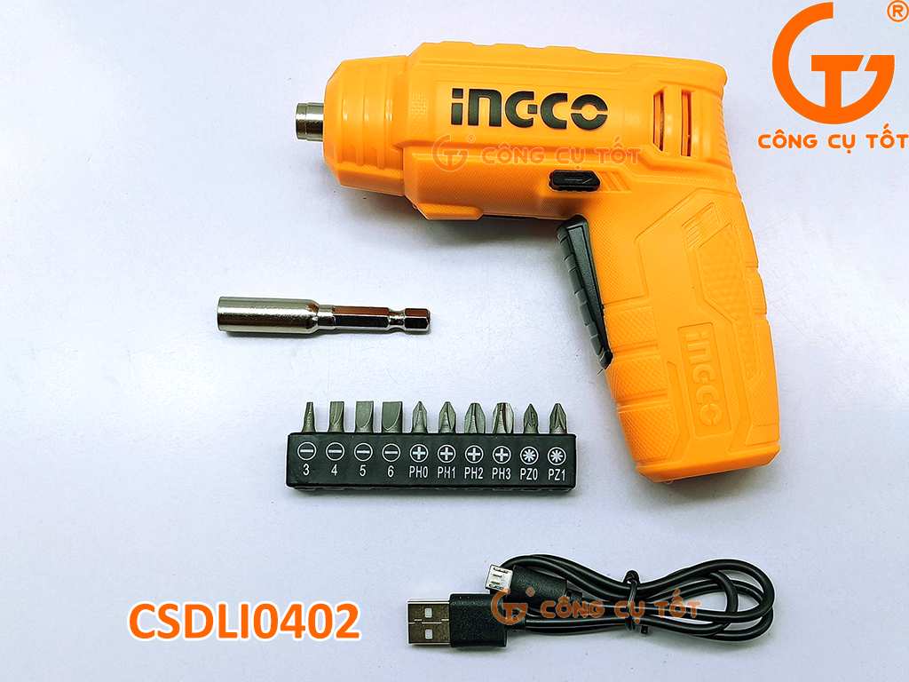 Bộ máy bắt vít dùng pin mô men xoắn 4 Nm Ingco CSDLI0402