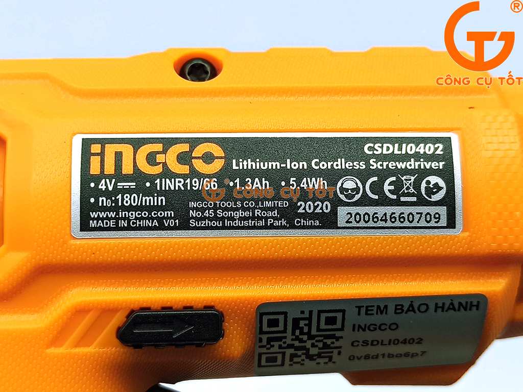 Máy bắt vít dùng pin mô men xoắn 4 Nm Ingco CSDLI0402