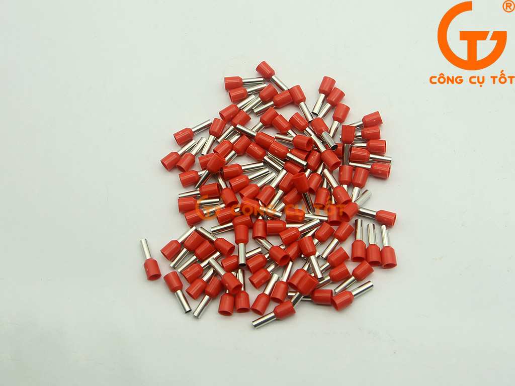 100 đầu pin rỗng E4009 bọc nhựa đỏ