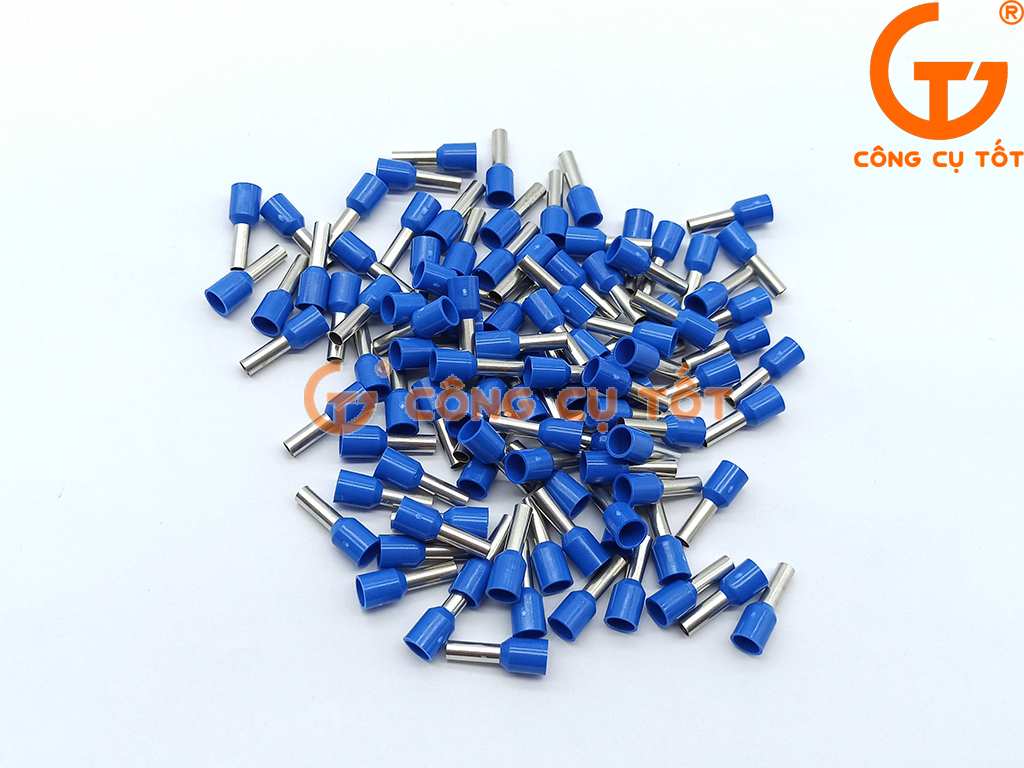 100 đầu pin rỗng E4009 bọc nhựa xanh