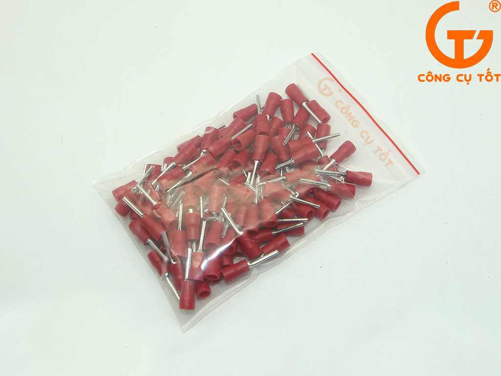 Túi cos pin đặc tròn PTV 1.25-12 bọc nhựa đỏ